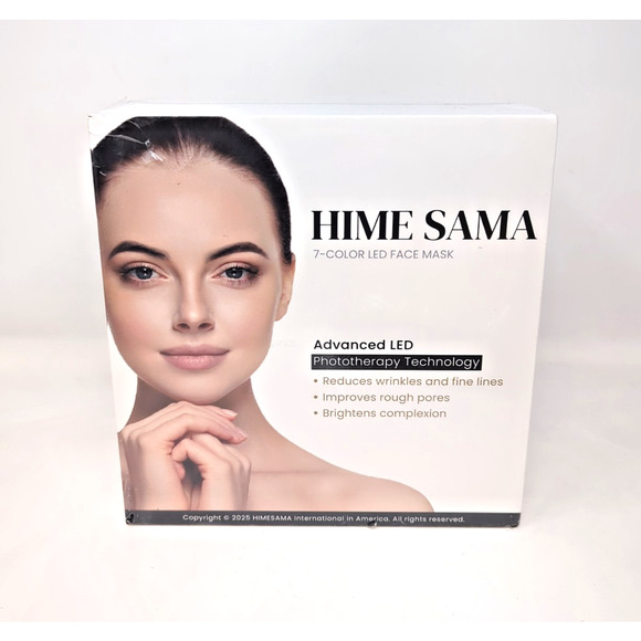 BRAND NEW Hime Sama LED Face Mask Pro 7 Color LED Mask for Face and Neck - Picture 1 of 4